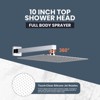 WOWOW Single Handle 2-Spray 1.8 GPM with 12 in. Square Shower Head and Adjustable Heads Shower Faucet in Brushed Nickel - 4 of 4