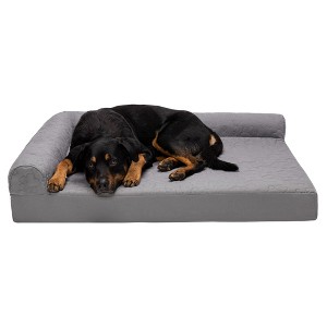 FurHaven Paw-Quilted Orthopedic Deluxe L-Chaise Dog Bed - 1 of 3