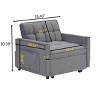 NicBex 3-in-1 Convertible Sleeper Chair,Folding Sofa Bed with Adjustable Back,Couches with Traditional Design for Living Room,Black/Dark Gray/White - 3 of 4