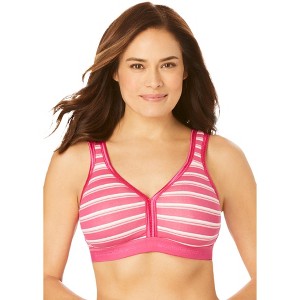 Comfort Choice Women's Plus Size Wireless Back-Close Lounge Bra - 1 of 4