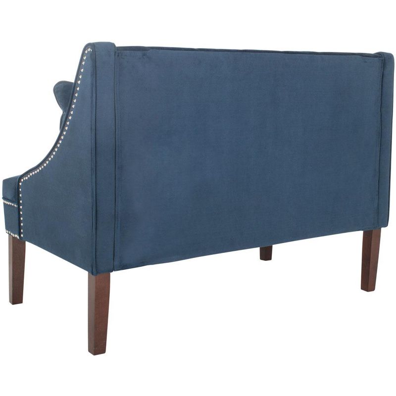 Zoey Settee with Silver Nailheads  - Safavieh, 4 of 8