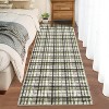 Washable Area Rugs for Living Room Bedroom Modern Plaid Rug Soft Non-Slip Low Pile Carpet Farmhouse Runner Rug - 3 of 4