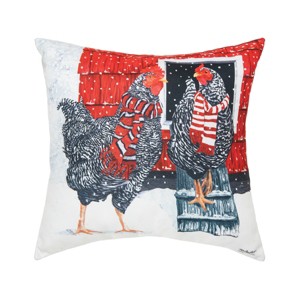 C&F Home Winter Chicken Indoor and Outdoor Throw Pillow - 1 of 4