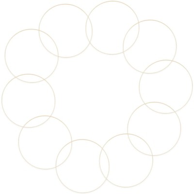 Bright Creations 10 Pack Metal Rings for Arts and Crafts, Macrame, and Dreamcatchers (12 in, Gold)