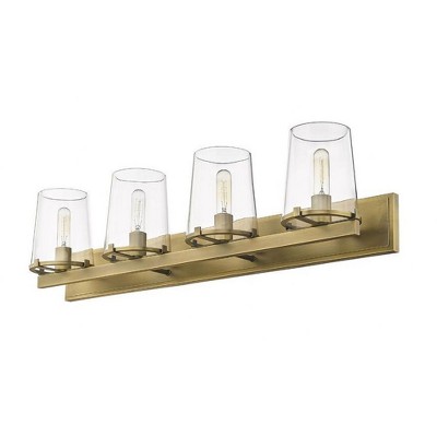Callista 37.5'' Brass and Black Hand-Crafted Vanity Light