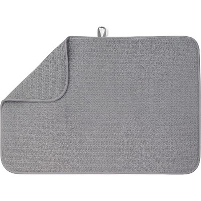 Attop XXL Dish Mat 24" x 17" ( LARGEST MAT ) Microfiber Dish Drying Mat , Super absorbent ( Gray )