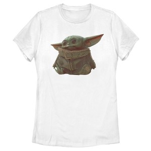 Women's Star Wars The Mandalorian The Child Portrait T-Shirt - 1 of 4