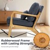 Tufted Accent Armchair with Pillow, Mid-Century Lounge Chair with Wood Frame & Cushioned Seat for Living Room, Bedroom or Office - 4 of 4
