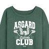 Women's - Marvel - Thor Asgard Lift Club Lightweight French Terry Wide Neck Long Sleeve Shirt - 2 of 4