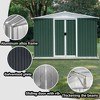 NicBex 6*4ft Outdoor Storage Shed Metal Garden Shed with Single Door and Apex Roof, Weatherproof and Durable, for Garden Tools and Equipment - 3 of 4