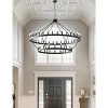 DORESshop 60 in. 54-Light Extra Large Black Wagon Wheel Chandelier, 2-Tier for Dining Room Living Room - 2 of 4
