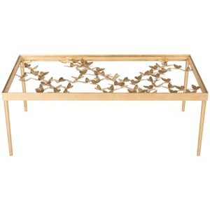 Rosalia Butterfly Coffee Table - Antique Gold Leaf - Safavieh
