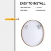 Matte Round Rectangle Bathroom Vanity Mirror, Over-Sink Wall Mirror with HD Tempered Glass and Rust-Resistant Aluminum Frame - 2 of 4