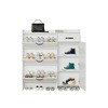 White color shoe cabinet with 4 doors 1 drawers,PVC door with shape ,large space for storage - 3 of 4