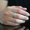 Ice City Men's Roman Numeral Wedding Band, Gold and Steel Rings, Size 6-12 - 3 of 4