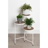 Kate and Laurel Fields Round Metal Plant Stand, 17x22x30, White - 4 of 4