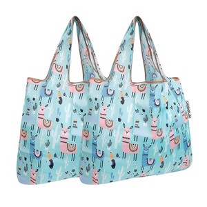 Wrapables Foldable Tote Nylon Reusable Grocery Bag (Set of 2) - 1 of 4