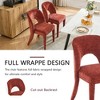 QingMoon Chenille Dining Chairs with Hollowed Out Backrest, Modern Upholstered Kitchen Chairs Set of 2, Accent Chairs for Living Room - 2 of 4