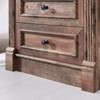 Nightstand with Charging Station & 2 Drawers, Farmhouse 26in Tall Nightstands with Roman Column, End Table for Bedroom - 4 of 4