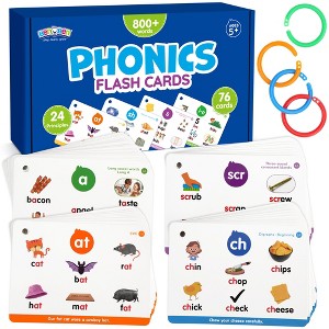 BenBen Phonics Flash Cards, 76 Cards 24 Principles, Learn to Read Phonics Games for Kids 4-8 - 1 of 4