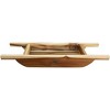 Eleganto 29" Teak Wood Bath Caddy in EarthyTeak Finish - 4 of 4