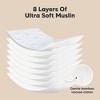 KeaBabies 5pk Organic Softe Muslin Burp Cloths for Baby Girls and Boys, Large Absorbent Burping Cloths for Babies, Baby Burp Clothes - 4 of 4