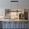 LLHZSY Wood Island Pendant Chandelier 43 3/10" Wide Farmhouse Rustic 3-Light Fixture for Dining Room Kitchen - 4 of 4