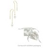 Adornia 14k Gold Plated Threader Earrings with Freshwater Pearl - 3 of 3