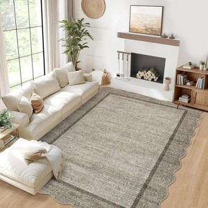 Washable Area Rug - Non-Slip Large Soft Low Pile Stain Resistant Carpet for Living Room Bedroom Office Dining Room Classroom - 1 of 4