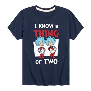Boys' - Dr. Seuss - I Know A Thing Or Two School Short Sleeve Graphic T-Shirt - 1 of 4