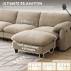 GDFStudio Dominic 140” Modular Chenille U-Shaped Sectional Sofa with Ottoman and Charging Port - 4 of 4