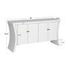 4-Door Storage Credenza, Entryway Console Cabinet, Modern Sideboard with Bronze Handles, Buffet Table for Living Room-Maison Boucle - 4 of 4