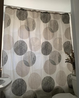 Shower Curtain, 72x72, Printed Geometric Microfiber, Unlined