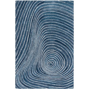 Abstract ABT154 Handmade Tufted Accent Rug - Blue/Ivory - 3' X 5' - Safavieh - 1 of 4