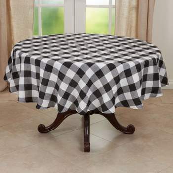 Saro Lifestyle Buffalo Plaid Cotton Blend Tablecloth