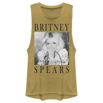 Juniors Womens Britney Spears Classic Star Frame Festival Muscle Tee