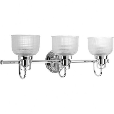 Archie Antique Nickel 2-Light Textured Glass Vanity Bar