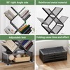 HDZNVF 9 Tier Folding Tree Bookshelf,  Floor Standing Book Shelf, Tall Bookcase With Storage Cabinet - 4 of 4
