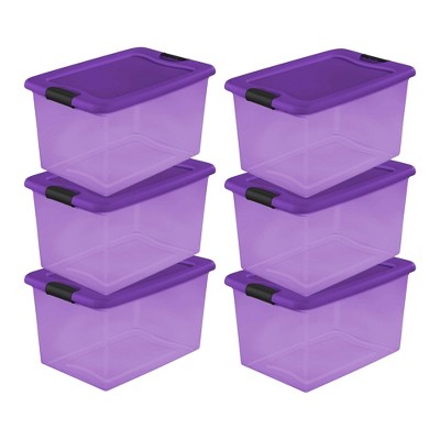 Sterilite 64 Quart Latching See-Through Plastic Stacking Storage Container Bin for Home Organization, Halloween