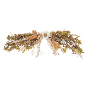 Transpac 38 in Multicolor Harvest Rustic Cotton Sunflower Swag Fall Autumn Artificial Decor - 1 of 2
