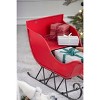 Gulches 25x13.5x17.5"H Iron Red/Black Medium Sleigh, Distressed Christmas Holiday Decor - 3 of 4