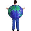 HalloweenCostumes.com One Size Fits Most Inflatable Earth Costume for Adults, Blue/Green - 4 of 4