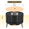 Coucheta 26 Inch Round Outdoor Smokeless Wood Burning Fire Pit - with Removable Ashtray and Portable Tote Bag - 4 of 4