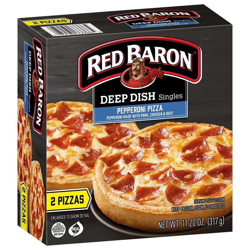 Red Baron Deep Dish Singles Pepperoni Frozen Pizza - 11.2oz, 4 of 13