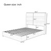 Full/Queen/King Size Velvet Upholstered Platform Bed, Lift-Up Hydraulic Storage Bed with RGB LED Light Headboard - ModernLuxe - 4 of 4