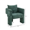 Modern 3-Leg Chenille Accent Chair with Arms and Removable Pillow, Plush Small Space Accent Chair for Bedroom, Single Sofa Chair with Cushion-Koiai - 3 of 4