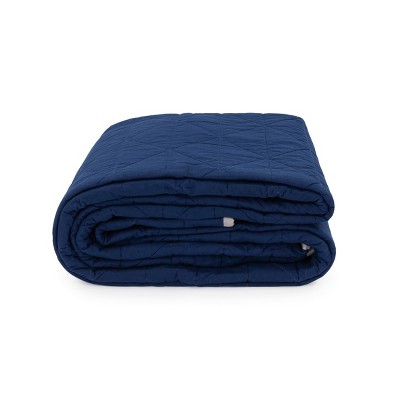 Navy and Gray Reversible Full Cotton Quilt