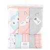 Hudson Baby Infant Girl Animal Hooded Towel 3pk and 15 Washcloths, Girl Woodland, One Size - 2 of 4