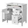 YOOCOZZ 30'' Bathroom Vanity with Top Sink,2 Drawers and a Tip-out Drawer - 2 of 4