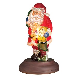 Old World Christmas Santa's Bright-Eyed Buddy Glass Night Light Figurine, 10.5in - 1 of 2